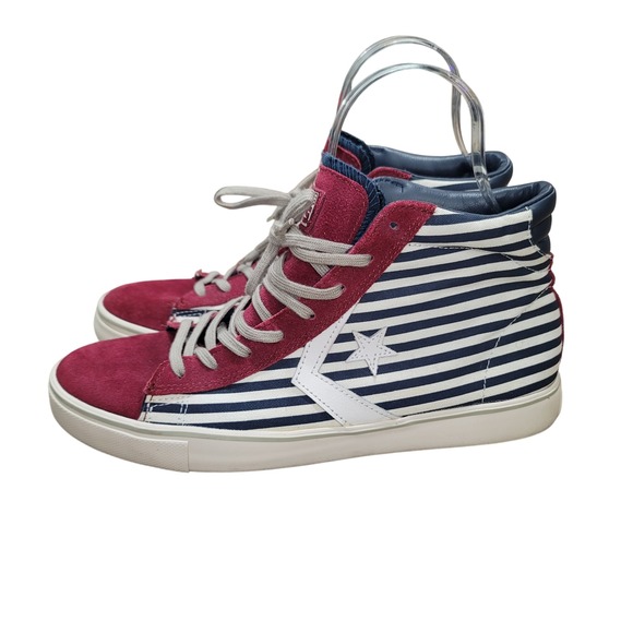 Unisex Converse‎ Con Pro Leather Skate Sneakers Striped Men 10.5 Women 12 Grunge - Picture 3 of 9